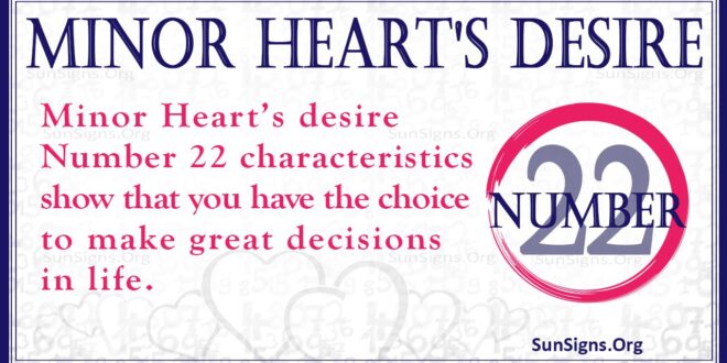 Minor Heart’s Desire Number 22