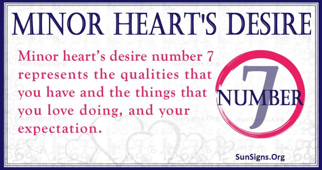 Minor Heart’s Desire Number 7