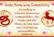 snake horse compatibility