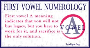 first vowel numerology a