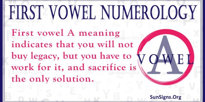 first vowel numerology a