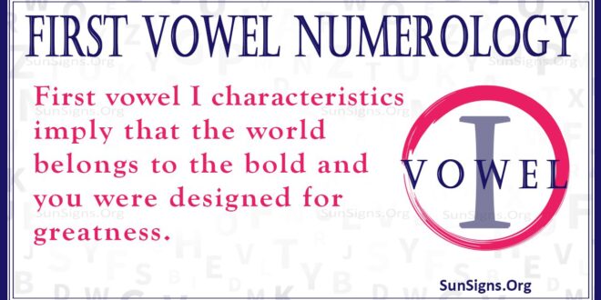 first vowel numerology i