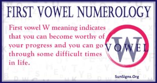 first vowel numerology w