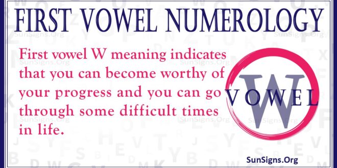 first vowel numerology w