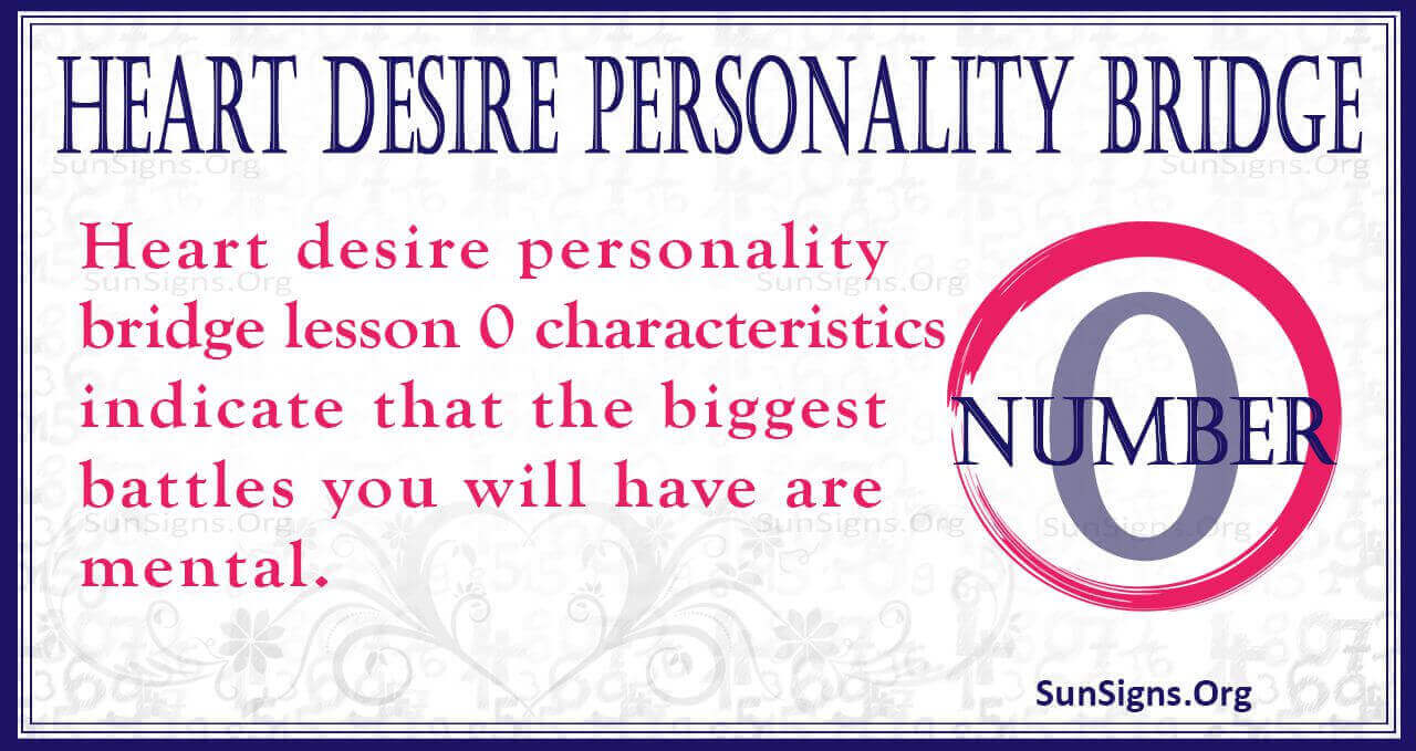 Heart's Desire Personality Bridge Number Meanings