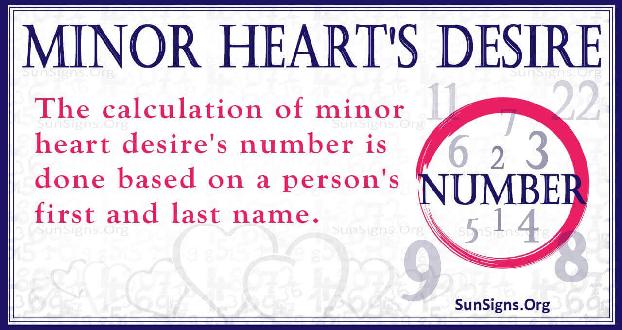 Numerology Minor Heart's Desire Number And Its Meaning In Your Life