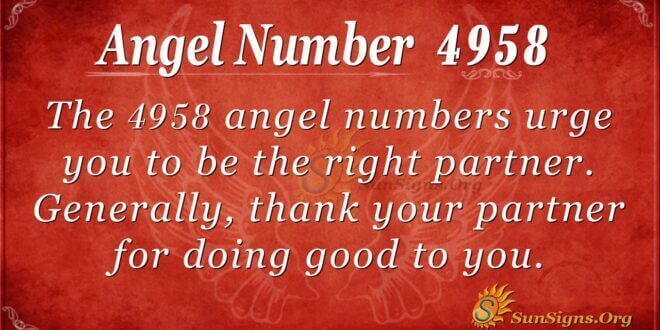 Angel Number 4958