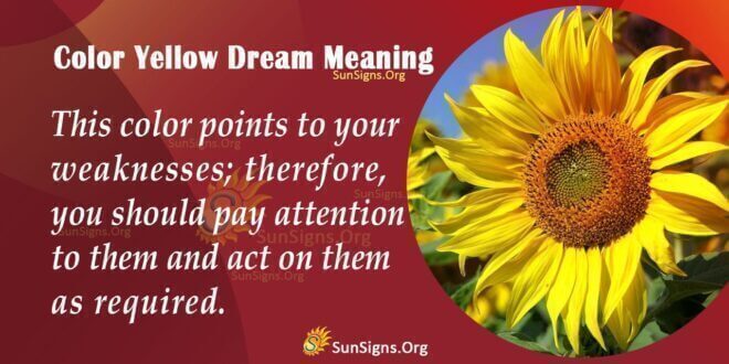 Color Yellow Dream Meaning