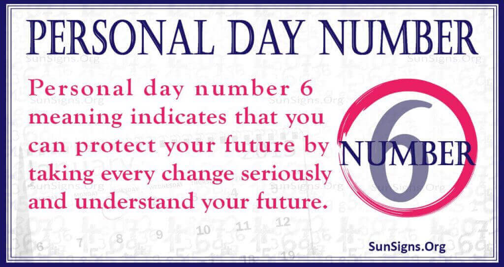 Personal Day Numerology 6