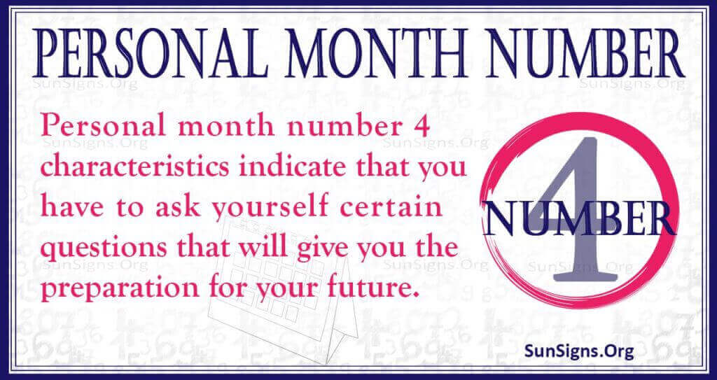 Personal month number 4