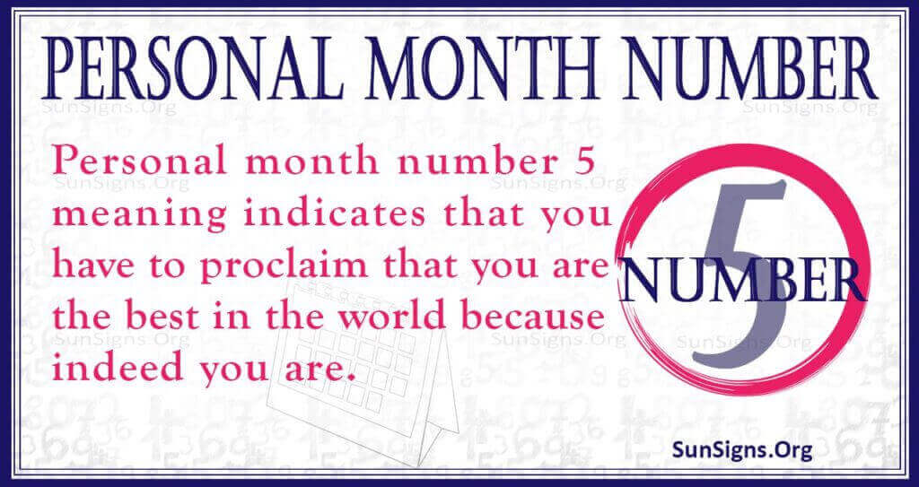 Personal month number 5