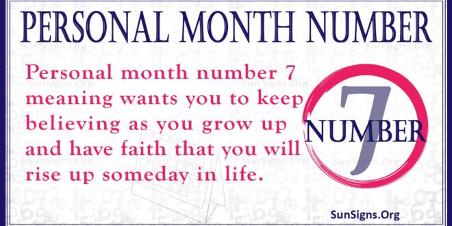 Personal month number 7