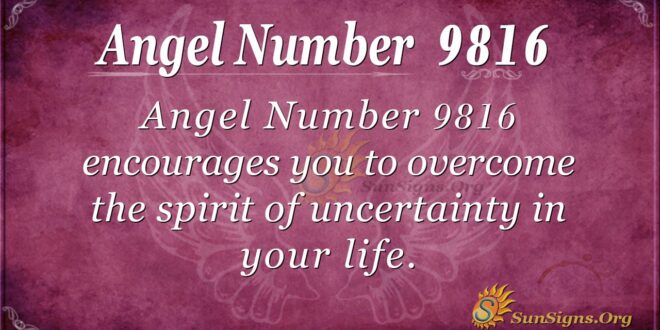 Angel Number 9816