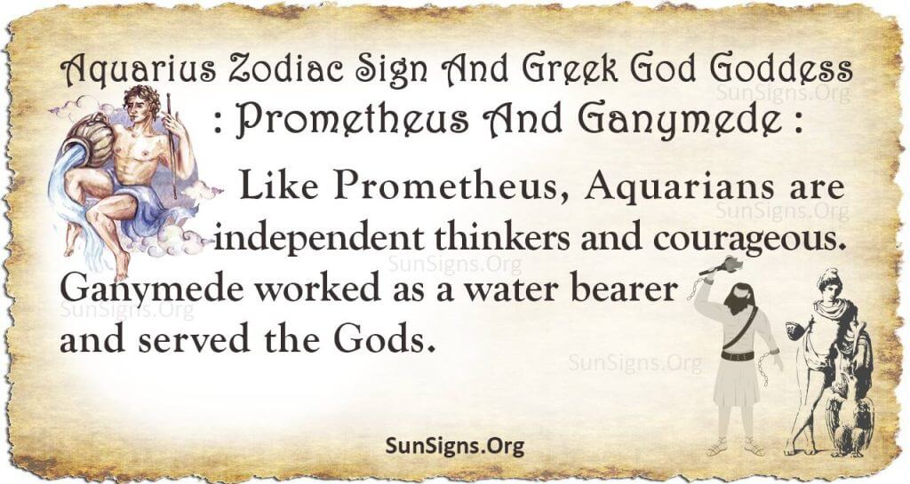 Prometheus Ganymede Aquarius Zodiac Sign