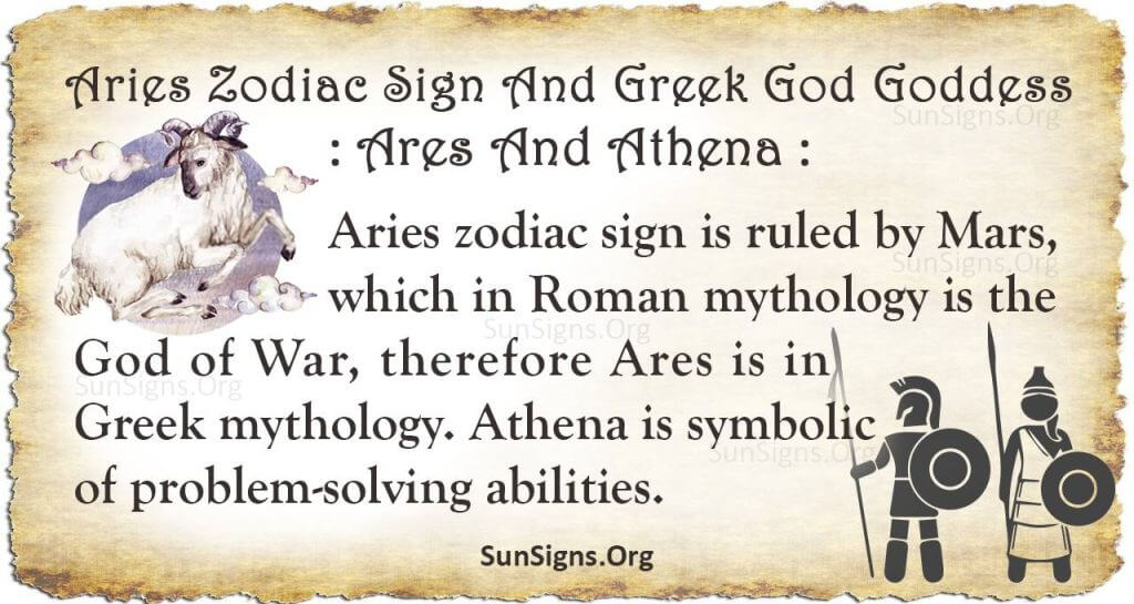 ares athena aries zodiac sign