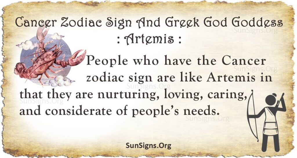 artemis cancer zodiac sign
