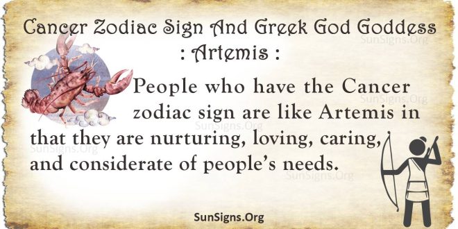 artemis cancer zodiac sign