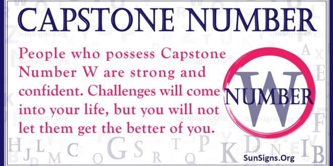 capstone number w