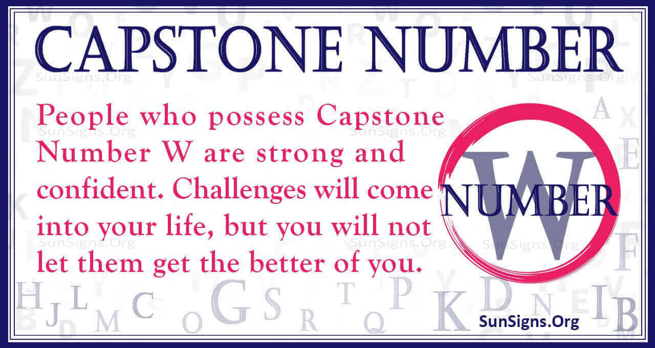 Numerology Capstone Number W Appreciate Good Things