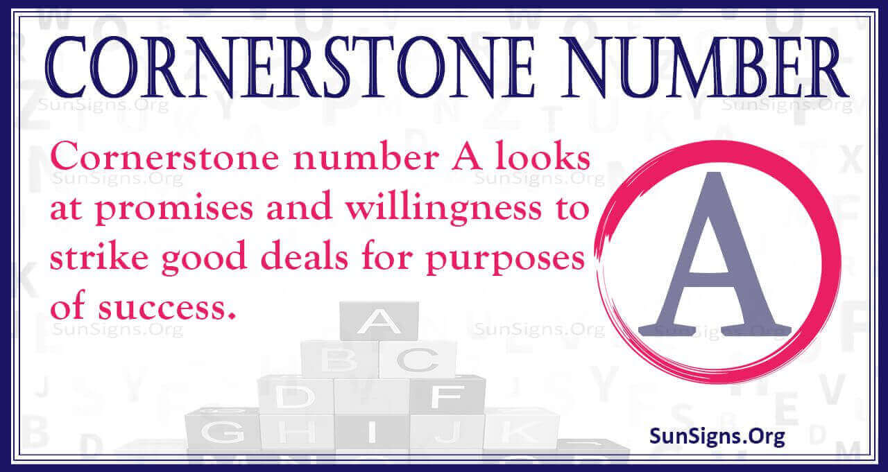 Numerology Cornerstone Number A Delivering Your Promises