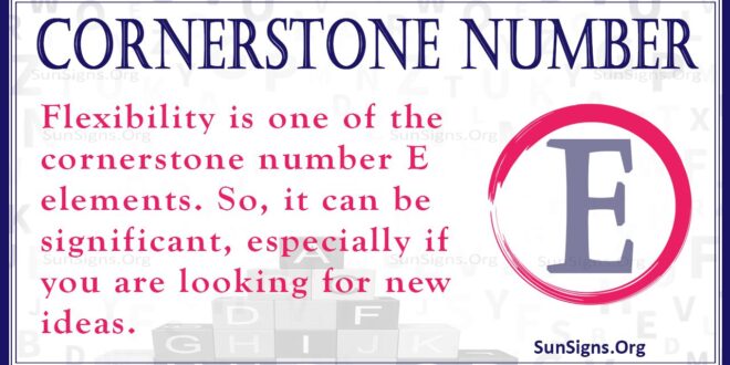 Cornerstone Number E