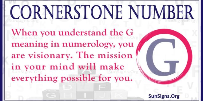 Cornerstone Number G