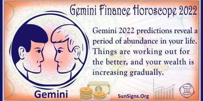 gemini finance horoscope 2022
