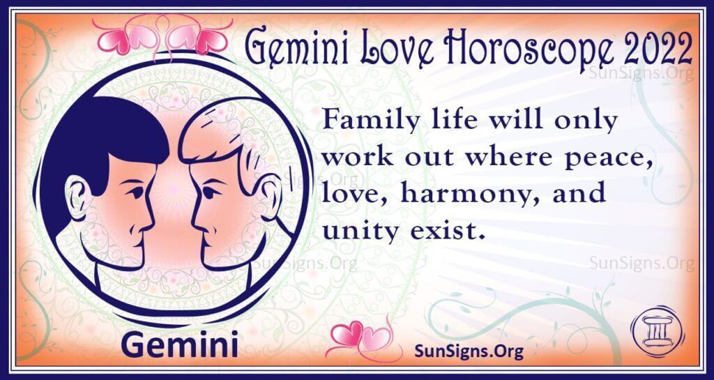 gemini love horoscope 2022