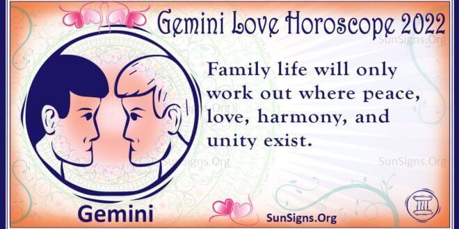 gemini love horoscope 2022