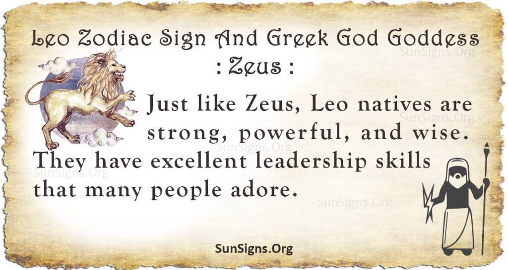 zeus leo zodiac sign