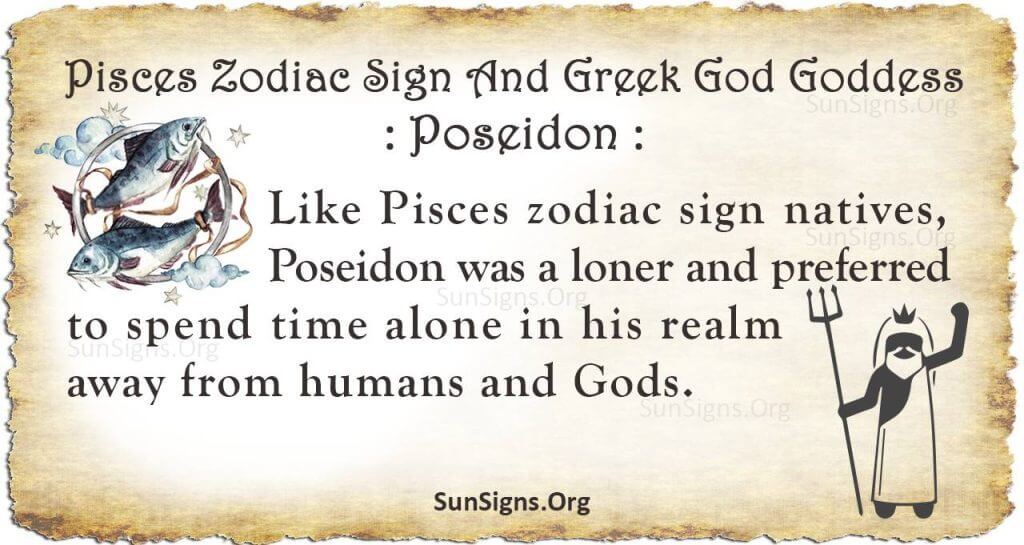 poseidon pisces zodiac sign