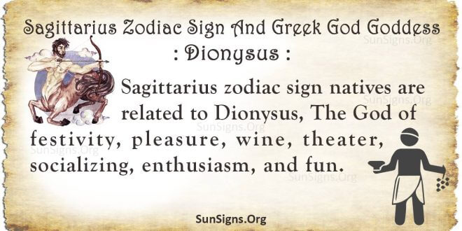 dionysus sagittarius zodiac sign
