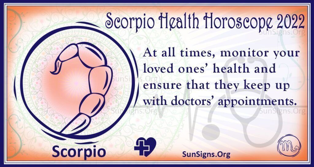scorpio health horoscope 2022