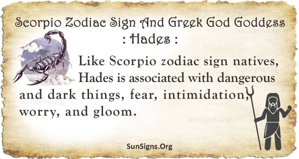 hades scorpio zodiac sign
