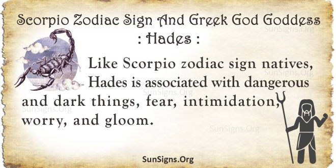 hades scorpio zodiac sign