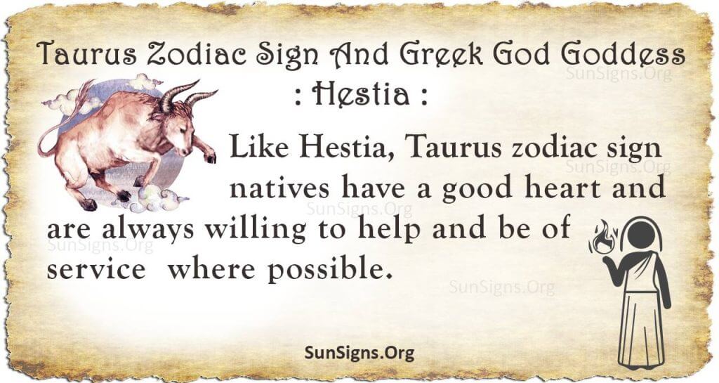 hestia taurus zodiac sign