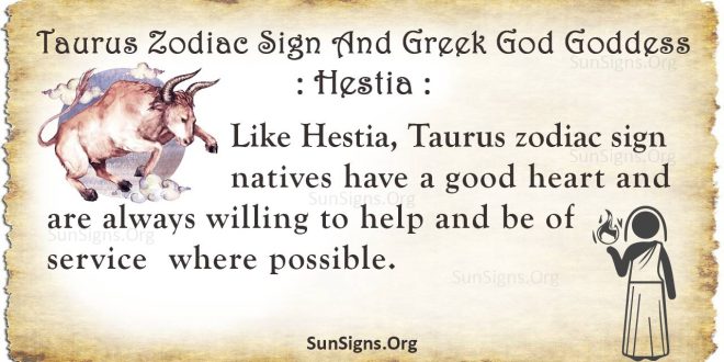 hestia taurus zodiac sign