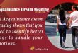 Acquaintance Dream Meaning