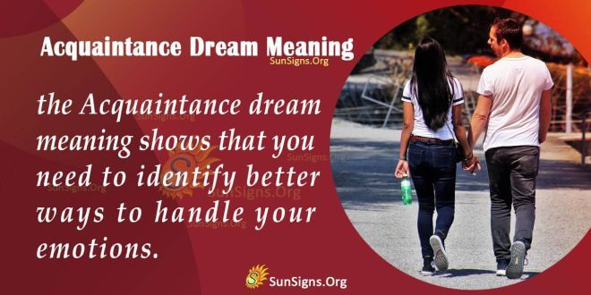 Acquaintance Dream Meaning