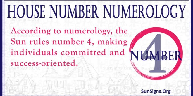 house number numerology 4