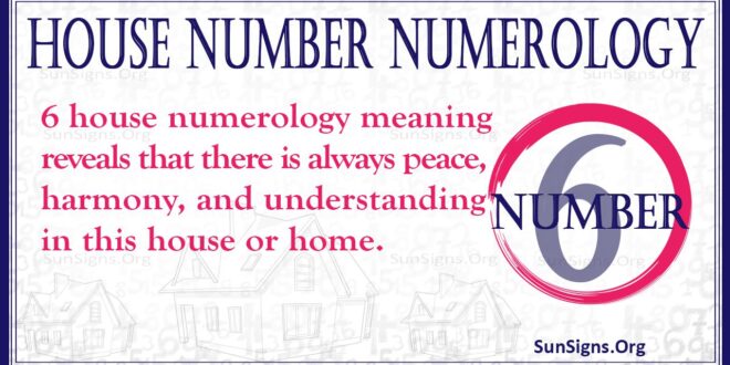house number numerology 6