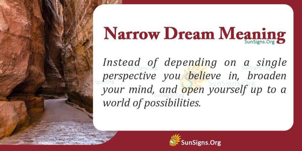 Seeing Something Narrow In Your Dream Meaning, Interpretation and