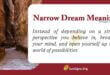 Narrow Dream Meaning