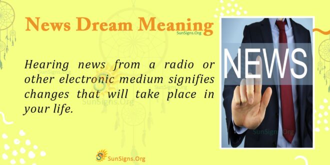 News Dream Meaning
