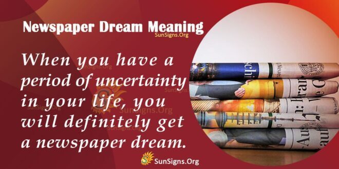 Newspaper Dream Meaning