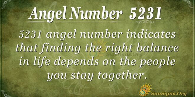 Angel Number 5231