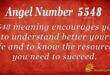 Angel Number 5548