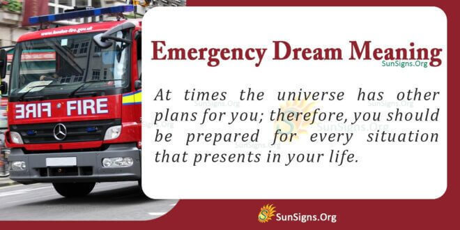 Emergency Dream Meaning