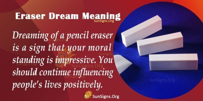Eraser Dream Meaning