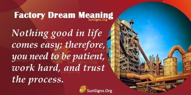 Factory Dream Meaning